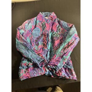 Vintage Anne Crimmins for Umi Collections Bright Silk blazer size 4